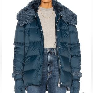 Yves Solomon Winter Coat with Belt and Mittens